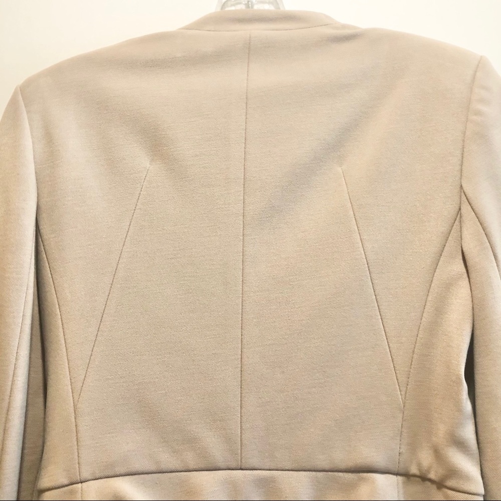 🥳 HOST PICK 🥳 HALSTON HERITAGE BLAZER W/ LAMBSKIN LEATHER DETAIL - Picture 6 of 14